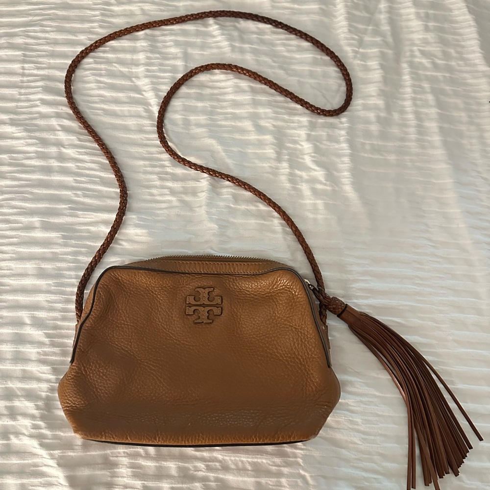 Tory Burch Leather Crossbody Purse with Tassle